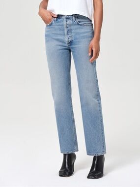 Agolde Light Blue Straight Leg Jeans